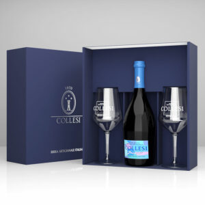 Astuccio con 1 Birra da 750 ml e 2 Calici